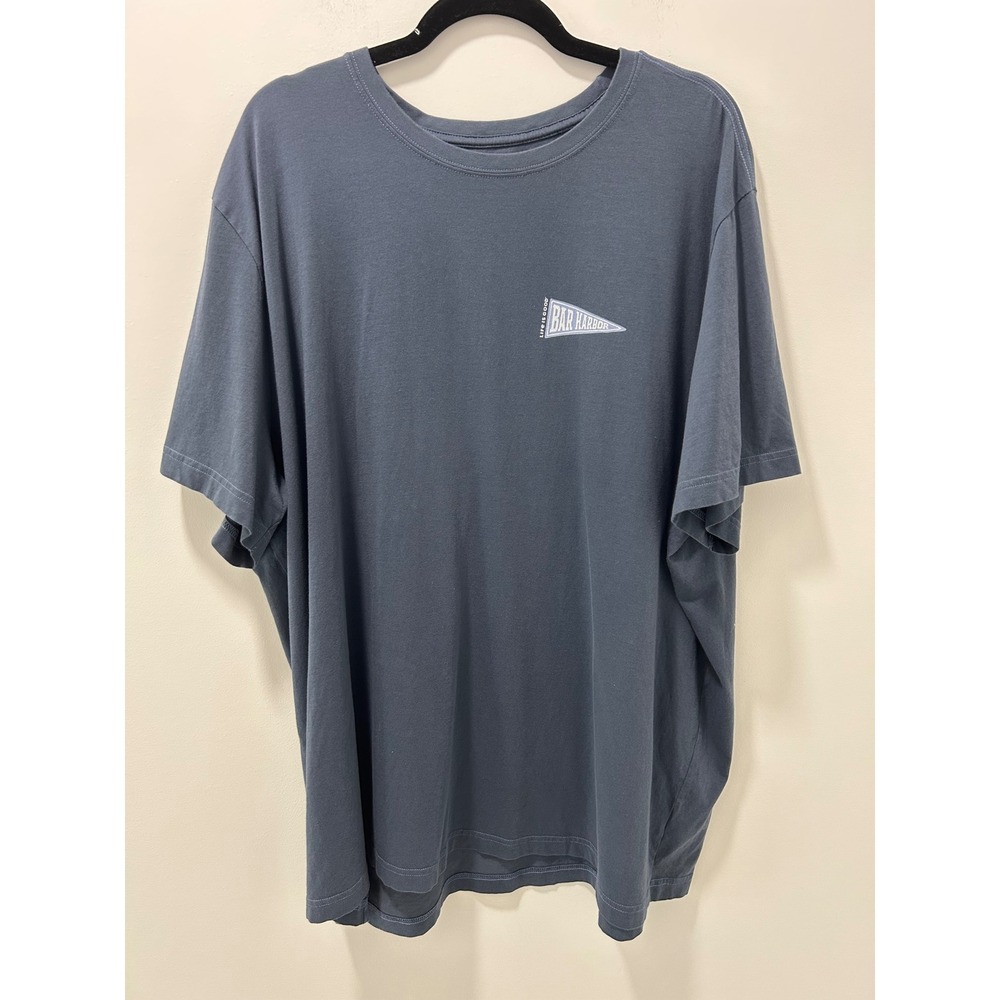 Life is Good Mens XXXL Crusher-Lite Bar Harbor Pennant Graphic T-Shirt Gray